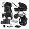 Універсальний візочок 3 в 1 Kinderkraft Xmoov CT Black (KSXMOV00BLK3000), код товару: 301132