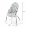Стільчик для годування Kinderkraft Dinnly grey (KHDINN00LGR0000), арт. 00-00305296