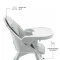 Стільчик для годування Kinderkraft Dinnly grey (KHDINN00LGR0000), арт. 00-00305296