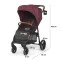 Прогулочная коляска Kinderkraft Grande 2020 burgundy, арт. 202388