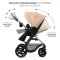 Універсальна коляска 3 в 1 Kinderkraft Moov 2 Air sand beige, арт. 00-00305289