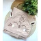 Махровое полотенце после купания унисекс, бежевый/зайка, Baby Shez, арт. 310071
