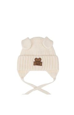 Деми шапка для хлопчика, тики/молочний, Talvi kids, арт. 38990