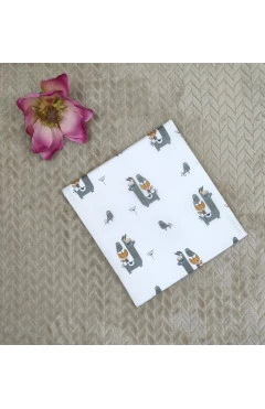Пелюшка ситцева 95*100 білий/тварини Кена, арт. 999001