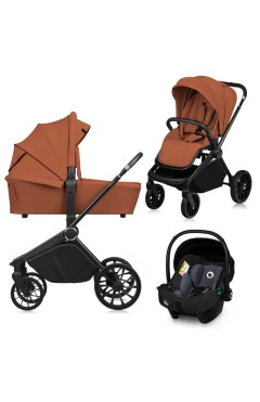 Коляска 3 в 1 Lionelo MIKA PLUS brown rust
