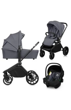 Коляска 3 в 1 Lionelo MIKA PLUS grey stone
