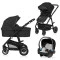 Коляска 3 в 1 Lionelo BIANKA 3IN1 black onyx