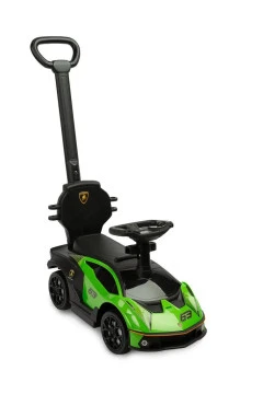 Машинка для катання Caretero Lamborghini Essenza green з батьківською ручкою, арт. TOYZ-2586