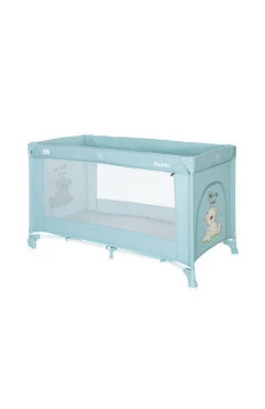 Манеж-ліжко Lorelli NOEMI 1L (blue surf teddy) блакитний