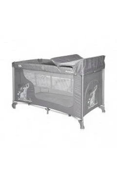 Манеж Lorelli MOONLIGHT 2L (grey fun), колесики, пеленальный столик, серый