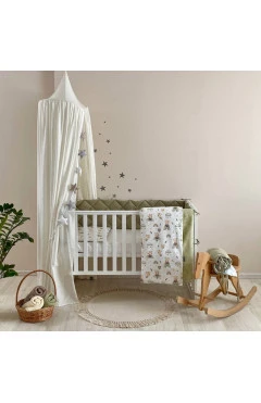 Комплект постільної білизни Baby Mix Ведмедик boy, м'ятний, оливковий, арт. 0291678