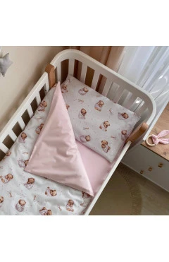 Переменная постель Baby Mix Медвежонку одеяло на белом, арт. 0391783