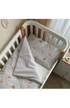 Змінна постіль Baby Mix Ведмедику ковдрі на сірому, арт. 0391784