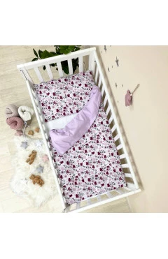 Сменный комплект постельного белья Baby Mix лиловые цветы, арт. 391601