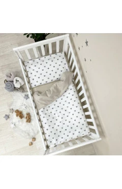 Змінний комплект постільної білизни Baby Mix сіро-бежеві серця, арт. 391541