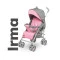 Прогулочная коляска Lionelo IRMA pink, серый/розовый