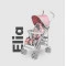 Прогулочная коляска Lionelo ELIA TROPICAL PINK,розовый,  код товара: LO-ELIA TROPICAL PINK