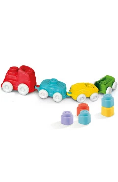 Ігровий набір з конструктором Clementoni Sensory Train, серія soft clemmy, арт. 17424