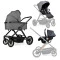 Коляска 3в1 з авто кріслом Ninos Estrella grey black, арт. NE3V12024GRB