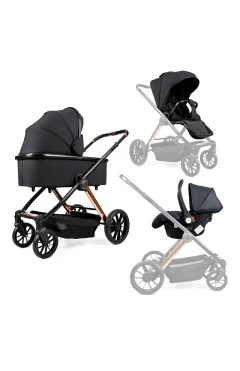 Коляска 3в1 з авто кріслом Ninos Estrella black gold, арт. NE3V12024BLG