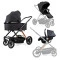 Коляска 3в1 з авто кріслом Ninos Estrella black gold, арт. NE3V12024BLG