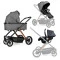 Коляска 3в1 з авто кріслом Ninos Estrella Black Gold, код товару: NE3V12024BLG