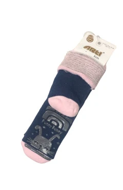 Махрові шкарпетки для дівчинки, синій/рожевий, Arti, арт. 250123
