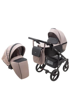 Коляска 2 в 1 Bair City Soft 455 капучино / черный