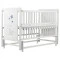 Кровать Babyroom Медвежонок M-02 маятник, откидной бок  бук белый,  код товара: 624462