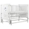 Кровать Babyroom Медвежонок M-02 маятник, откидной бок  бук белый,  код товара: 624462
