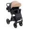 Коляска 2 в 1 Bair Kiwi Plus ECO BKP-18/15 капучино / черный, арт. 680897