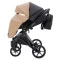 Коляска 2 в 1 Bair Kiwi Plus ECO BKP-18/15 капучино / черный, арт. 680897