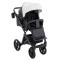 Коляска 2 в 1 Bair Kiwi Plus ECO BKP-51/15 белый / черный, арт. 680899