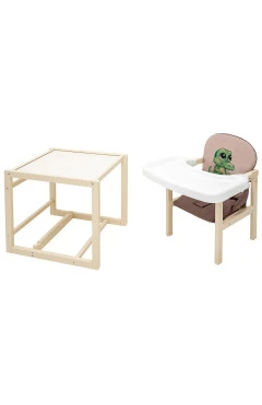 Стульчик-трансформер Babyroom Пеппи-260 слоновая кость капучино шоколад крокодил, арт. 680983