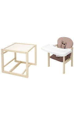 Стульчик-трансформер Babyroom Пеппи-260 слоновая кость капучино / шоколад (сова), арт. 680985