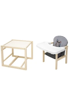 Стульчик-трансформер Babyroom Пеппи-260 слоновая кость серый / графит (сова), арт. 680990