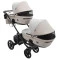 Коляска 2 в 1 для двійні Bair Kiwi DUO ECO BKD-32/33 бежевий / капучіно, арт. 681042
