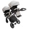 Коляска 2 в 1 для двійні Bair Kiwi DUO ECO BKD-32/33 бежевий / капучіно, арт. 681042