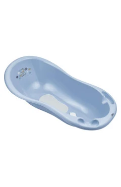 Ванна Maltex Zebra 100 см с пробкой и антискользящим ковриком голубая 6753_35, арт. 681227