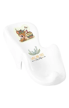 Горка для купания Tega WILD & FREE LITTLE DEER DZ-003-103 бело-розовая с антискользящим покрытием, арт. 681317