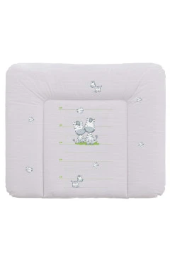 Повивальний матрац мʼякий Ceba Baby Soft changing mat large (85x72 cm) W-134-002-260 zebra grey