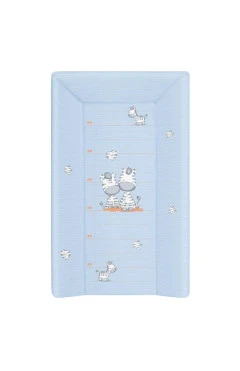Повивальна дошка жорстка Ceba Baby Long hard changing pad with headrest (50x80) W-211-002-160 zebra blue