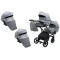 Коляска 2 в 1 для двойни Bair Kiwi DUO Soft BKP-218 серый, арт. 681104