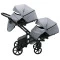 Коляска 2 в 1 для двойни Bair Kiwi DUO Soft BKP-218 серый, арт. 681104