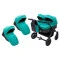 Коляска 2 в 1 для двойни Bair Sorento DUO BS-01 бирюзовый / графит, бирюзовый с графитовым, 681661 купить в Украине, цена | NaDitok