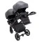 Коляска 2 в 1 для двойни Bair Kiwi DUO Soft BKD-219-1 графит, арт. 681857