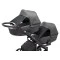 Коляска 2 в 1 для двойни Bair Kiwi DUO Soft BKD-219-1 графит, арт. 681857