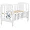 Кровать Babyroom Жирафик откидной бок, колеса DJO-01  бук белый,  код товара: 625356