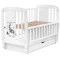 Ліжко Babyroom Жирафік маятник, ящик, відкидний бік DJMYO-3 бук білий