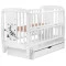 Ліжко Babyroom Жирафік маятник, ящик, відкидний бік DJMYO-3 бук білий
